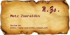 Metz Zseraldin névjegykártya